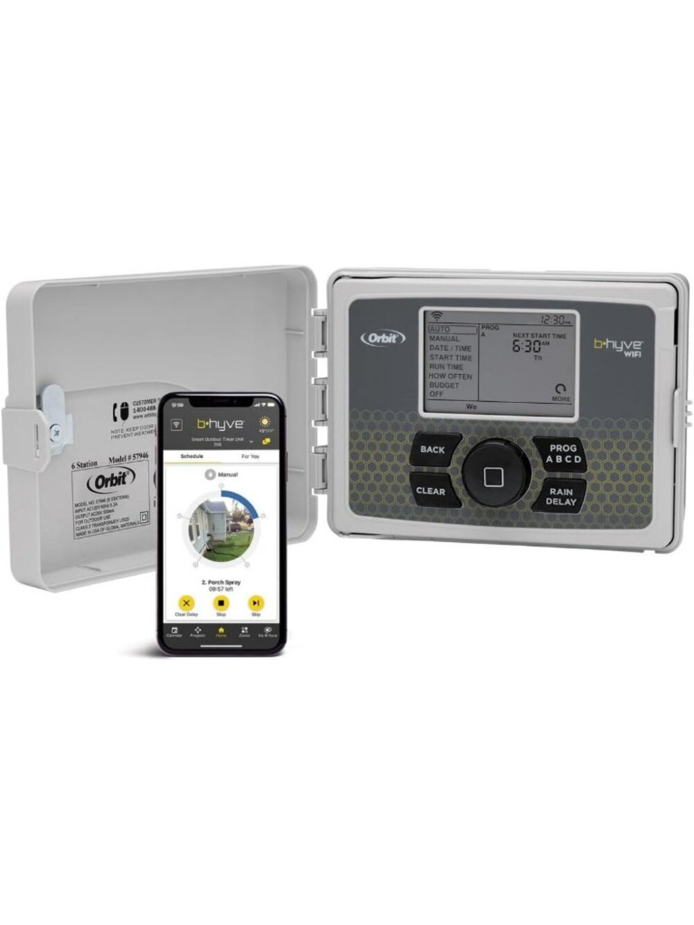 Smart Sprinkler Controller, 6-Zone Automatic Irrigation System for Lawn Care